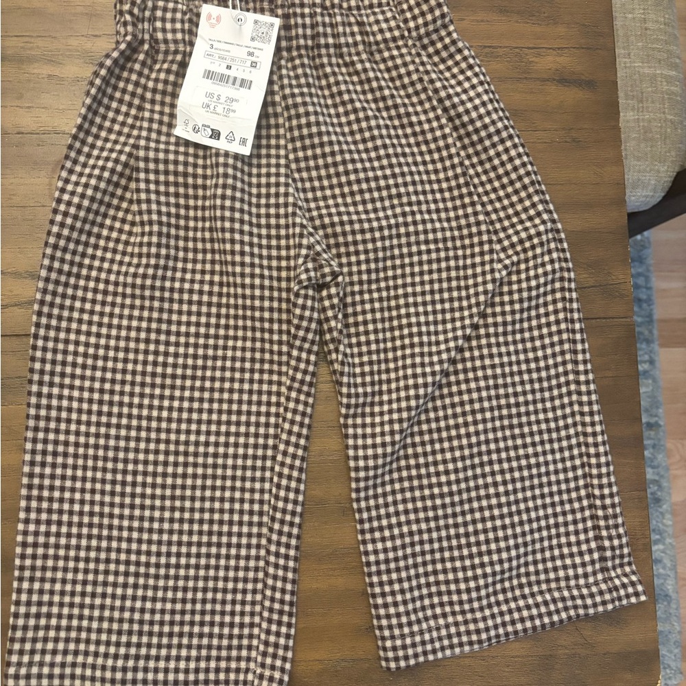 Zara Kids Checkered Pants